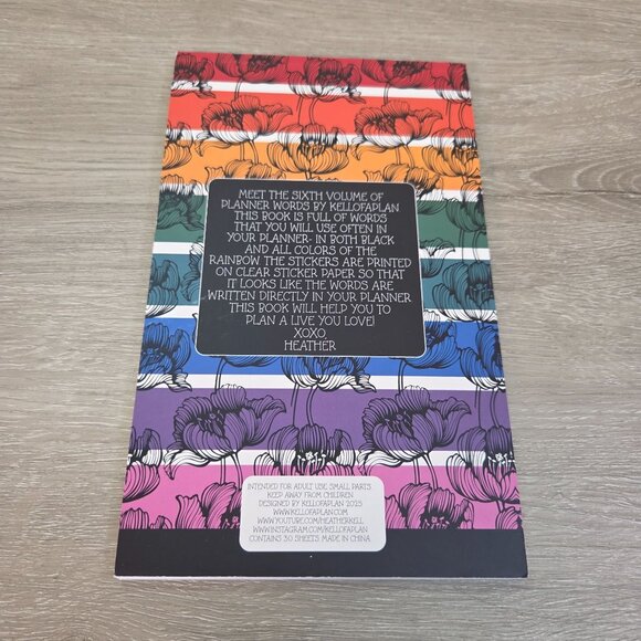 Rainbow Planner Stickers By Kellofaplan Volume Six Missing Two Stickers - Picture 3 of 16